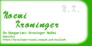 noemi kroninger business card